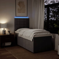 Giroletto a Molle con Materasso Tortora 90x190 cm in Tessuto 3293827