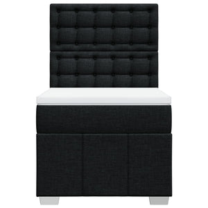 Giroletto a Molle con Materasso Nero 90x190 cm in Tessuto 3293839