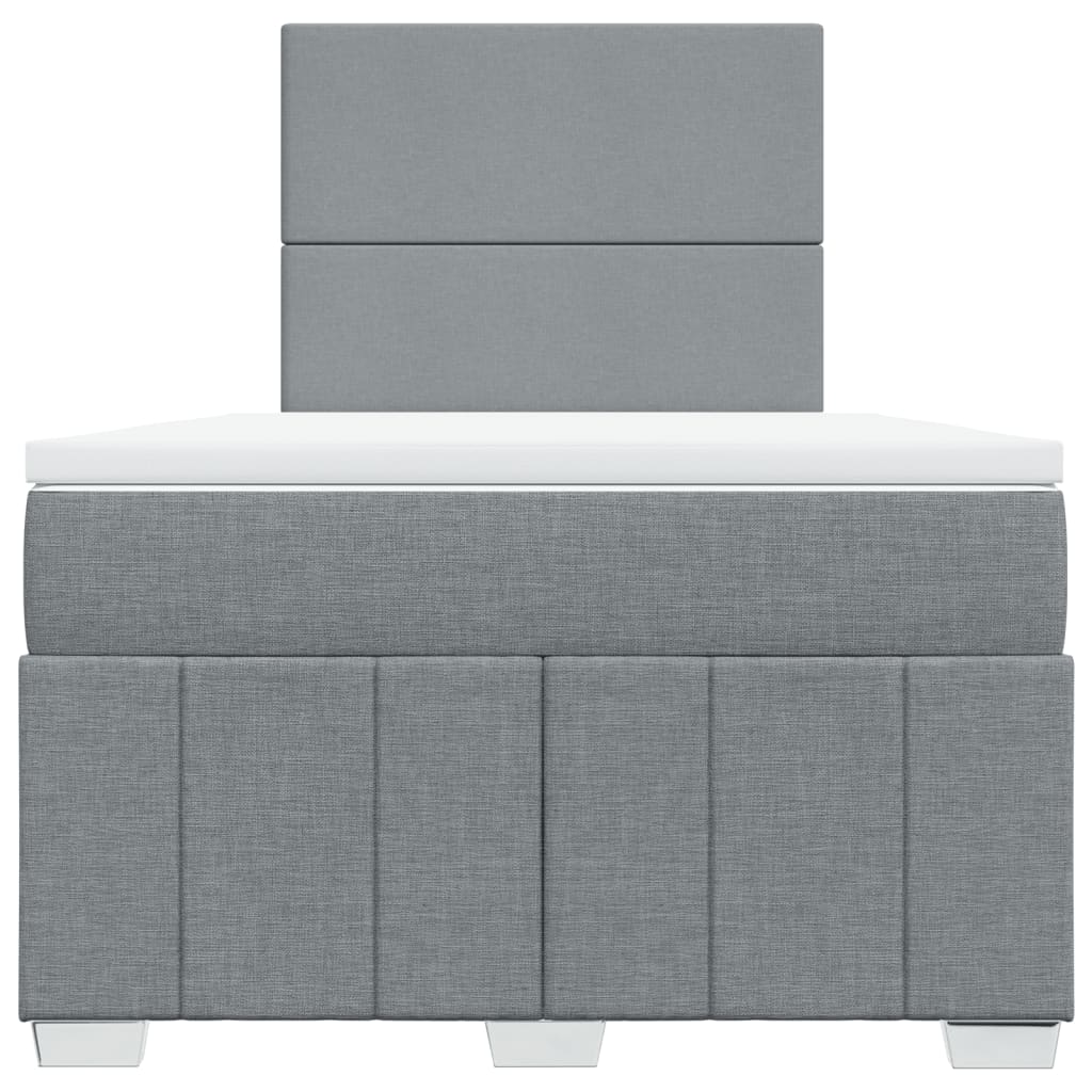 vidaXL Giroletto a Molle con Materasso Grigio Chiaro 120x190cm Tessuto