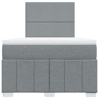 vidaXL Giroletto a Molle con Materasso Grigio Chiaro 120x190cm Tessuto