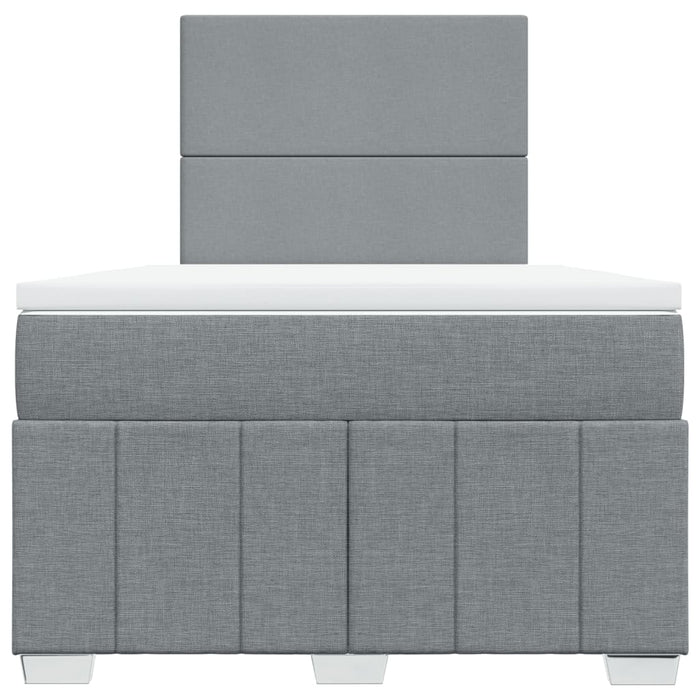 vidaXL Giroletto a Molle con Materasso Grigio Chiaro 120x190cm Tessuto