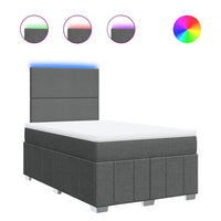 vidaXL Giroletto a Molle con Materasso Grigio Scuro 120x190cm Tessuto