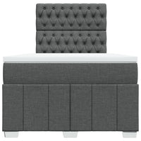 vidaXL Giroletto a Molle con Materasso Grigio Scuro 120x190cm Tessuto