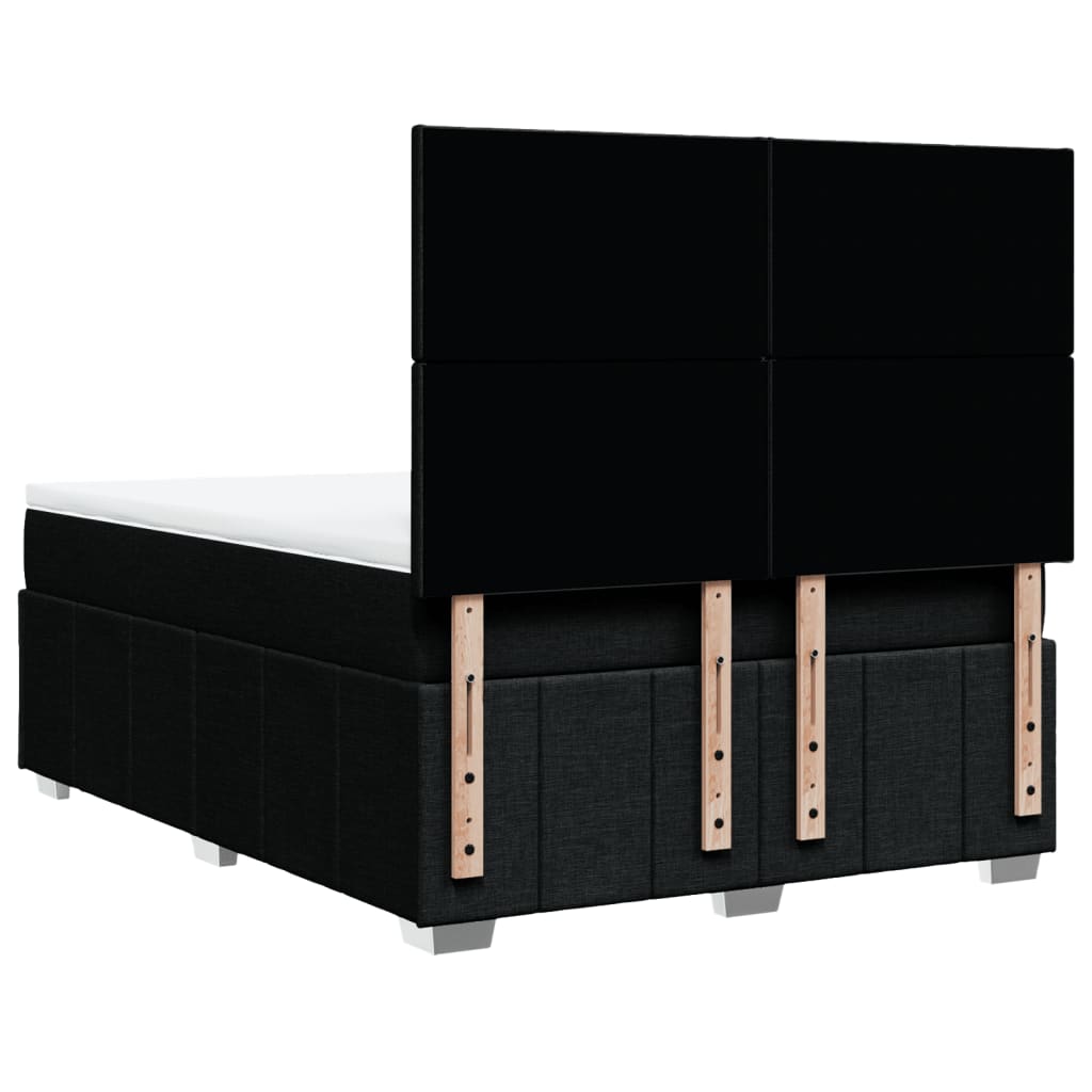 Giroletto a Molle con Materasso Nero 140x200 cm in Tessuto 3293986