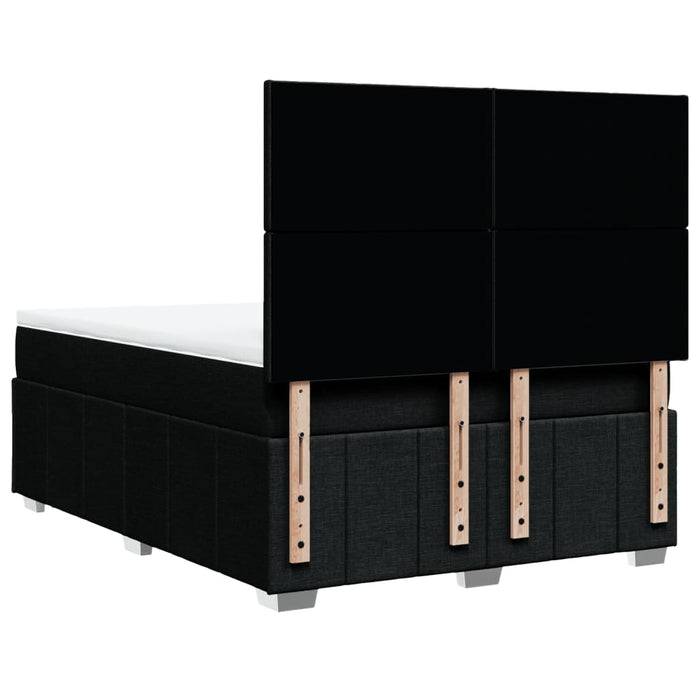 Giroletto a Molle con Materasso Nero 140x200 cm in Tessuto 3293986