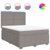 Giroletto a Molle con Materasso Tortora 140x200 cm in Tessuto 3293988