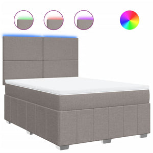 Giroletto a Molle con Materasso Tortora 140x200 cm in Tessuto 3293988