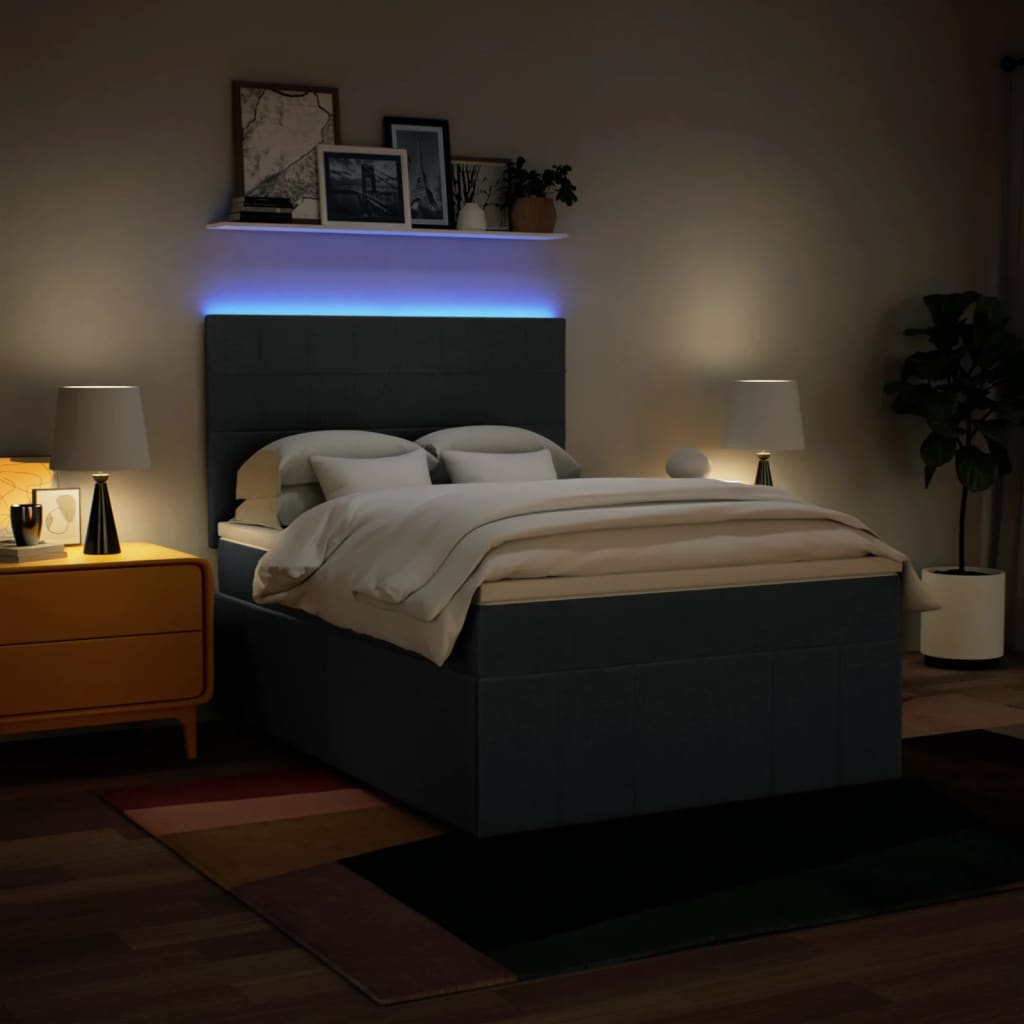 Giroletto a Molle con Materasso Blu 140x200 cm in Tessuto 3293997