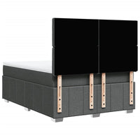 Giroletto a Molle con Materasso Grigio Scuro 140x200cm Tessuto 3294006