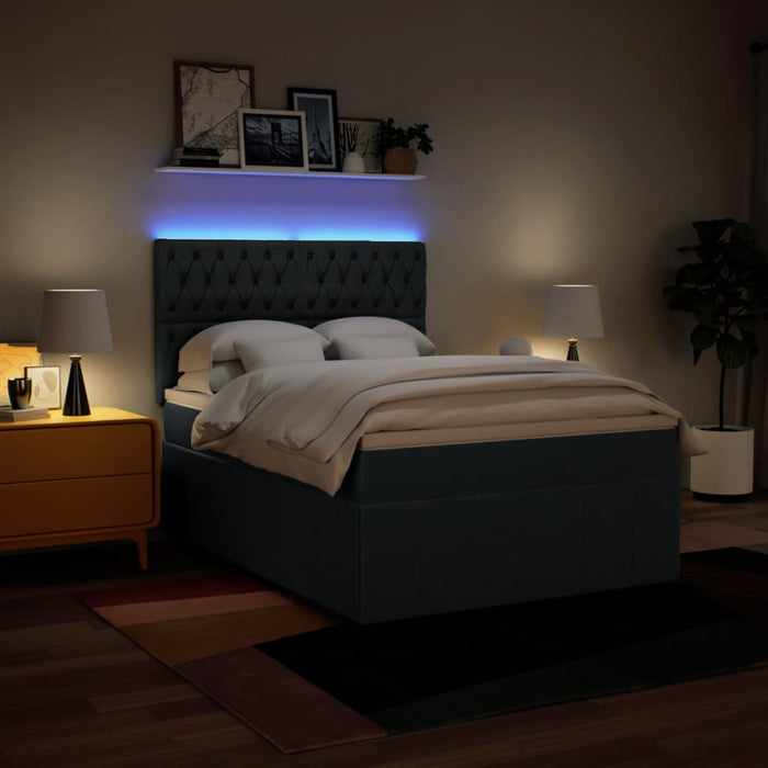 Giroletto a Molle con Materasso Blu 160x200 cm in Tessuto 3294032