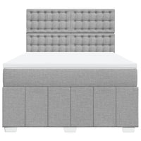 Giroletto a Molle con Materasso Grigio Chiaro 160x200cm Tessuto