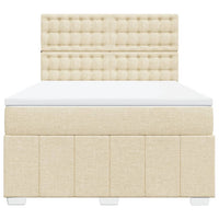 Giroletto a Molle con Materasso Crema 160x200 cm in Tessuto 3294038