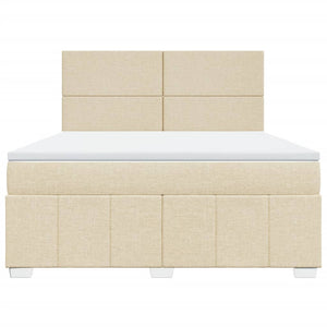 Giroletto a Molle con Materasso Crema 180x200 cm in Tessuto 3294045