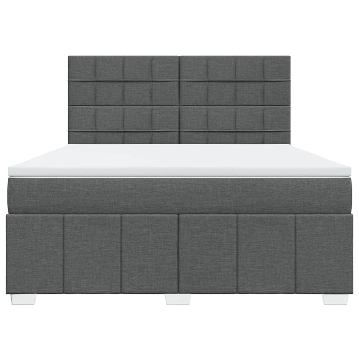 vidaXL Giroletto a Molle con Materasso Grigio Scuro 180x200 cm Tessuto