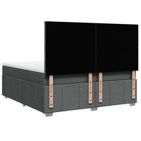 Giroletto a Molle con Materasso Grigio Scuro 180x200 cm Tessuto 3294048