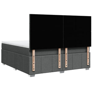 vidaXL Giroletto a Molle con Materasso Grigio Scuro 180x200 cm Tessuto