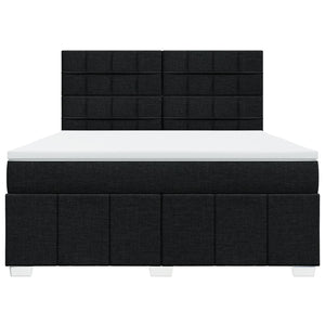 Giroletto a Molle con Materasso Nero 180x200 cm in Tessuto 3294049