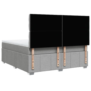 Giroletto a Molle con Materasso Grigio Chiaro180x200 cm Tessuto 3294054