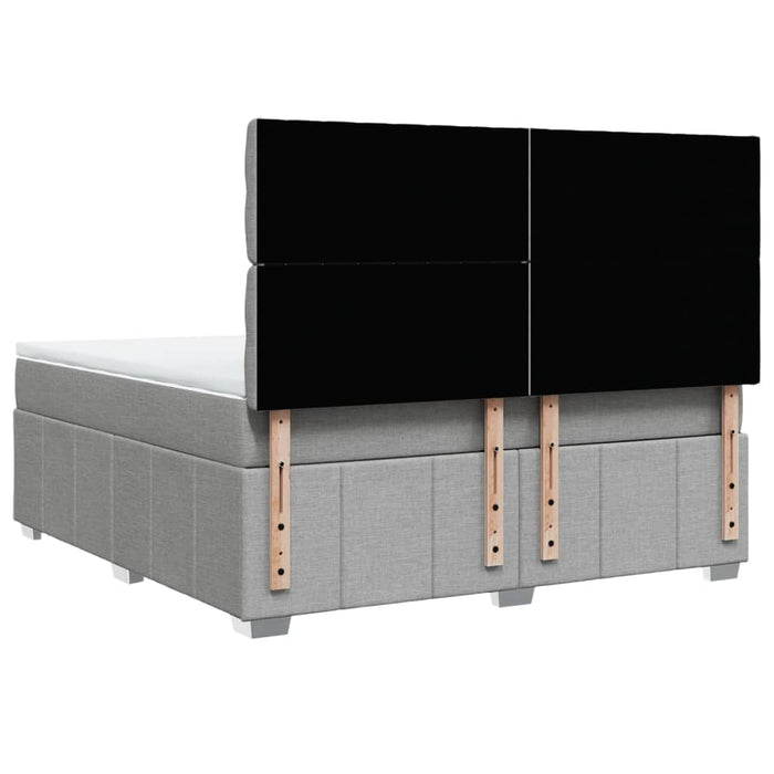 Giroletto a Molle con Materasso Grigio Chiaro180x200 cm Tessuto 3294054