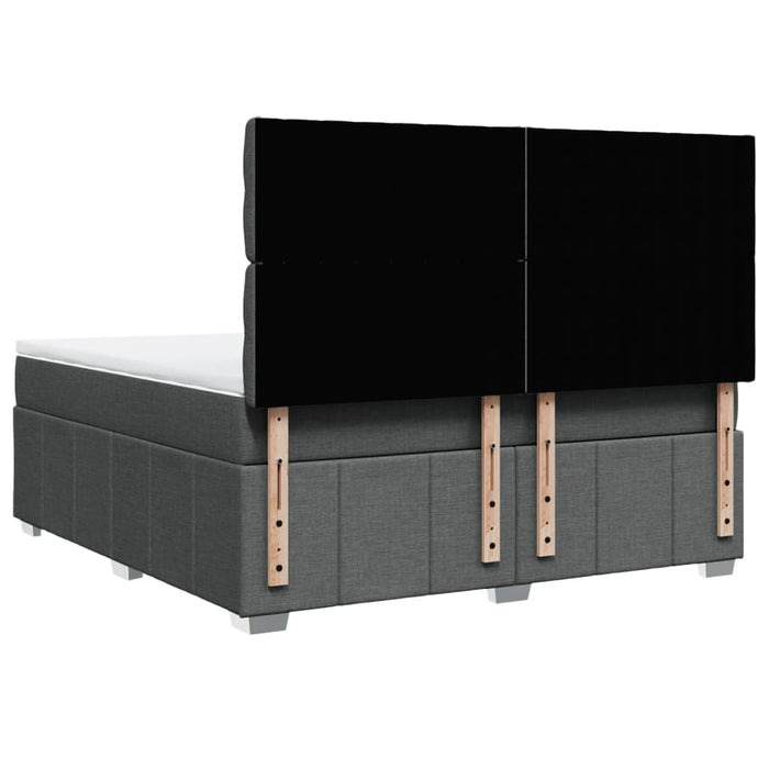 vidaXL Giroletto a Molle con Materasso Grigio Scuro 180x200 cm Tessuto