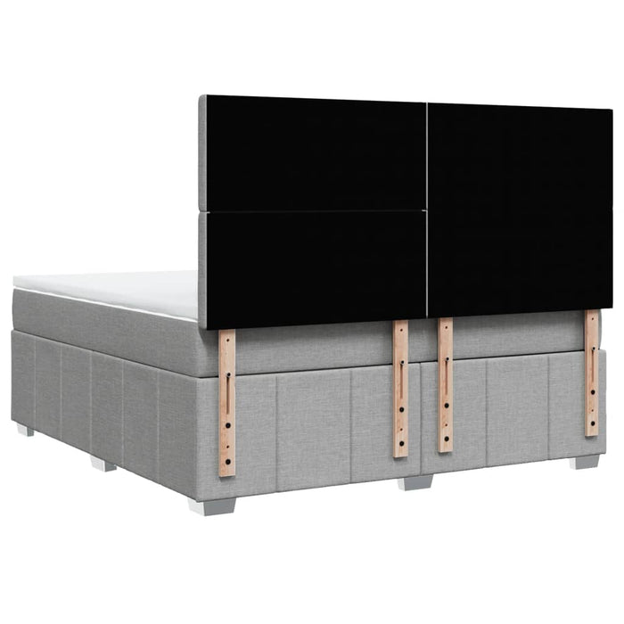 Giroletto a Molle con Materasso Grigio Chiaro180x200 cm Tessuto 3294061