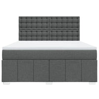 Giroletto a Molle con Materasso Grigio Scuro 180x200 cm Tessuto 3294062