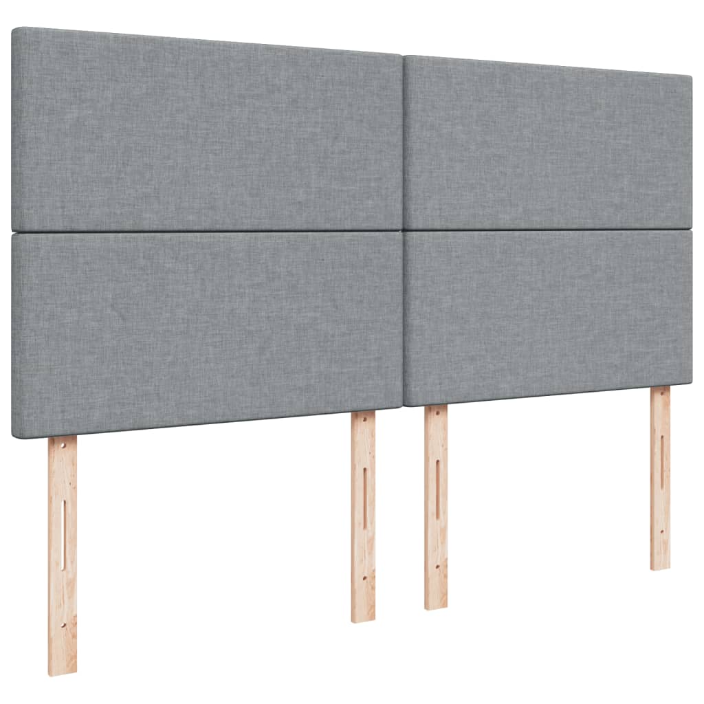 Giroletto a Molle con Materasso Grigio Chiaro 200x200cm Tessuto 3294068