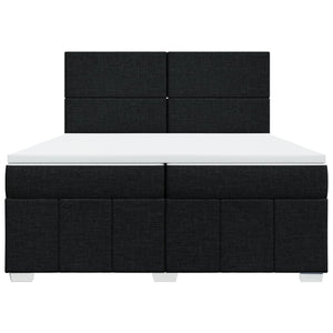 Giroletto a Molle con Materasso Nero 200x200 cm in Tessuto 3294070