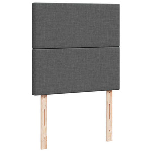 Giroletto a Molle con Materasso Grigio Scuro 80x200 cm Tessuto 3294177