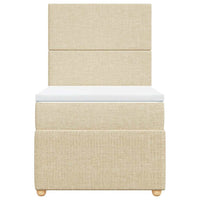 Giroletto a Molle con Materasso Crema 80x200 cm inTessuto