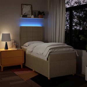 Giroletto a Molle con Materasso Crema 80x200 cm inTessuto