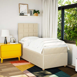 Giroletto a Molle con Materasso Crema 80x200 cm inTessuto 3294188