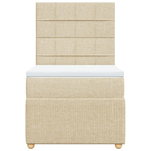 Giroletto a Molle con Materasso Crema 80x200 cm inTessuto 3294188