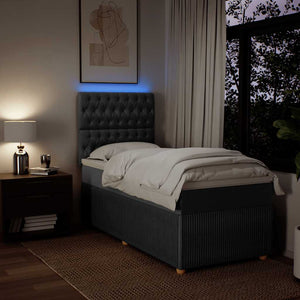 Giroletto a Molle con Materasso Grigio Scuro 80x200 cm Tessuto 3294191