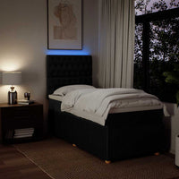 Giroletto a Molle con Materasso Nero 80x200 cm inTessuto 3294192