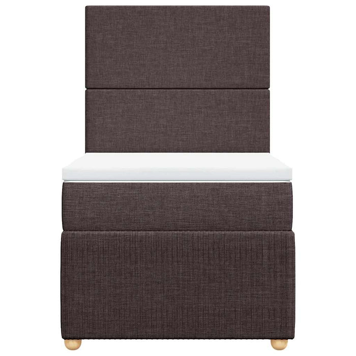 Giroletto a Molle con Materasso Marrone Scuro 90x190cm Tessuto 3294207