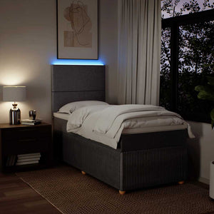 Giroletto a Molle con Materasso Tortora 90x190 cm in Tessuto 3294208