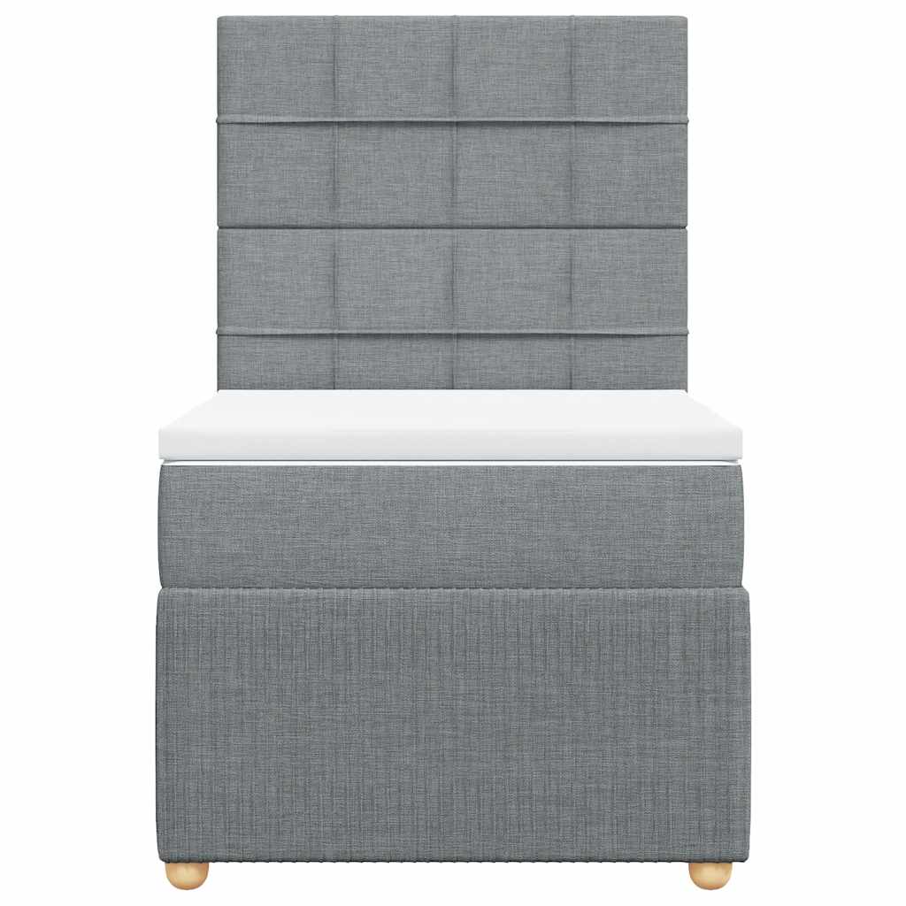 Giroletto a Molle con Materasso Grigio Chiaro 90x190 cm Tessuto 3294211