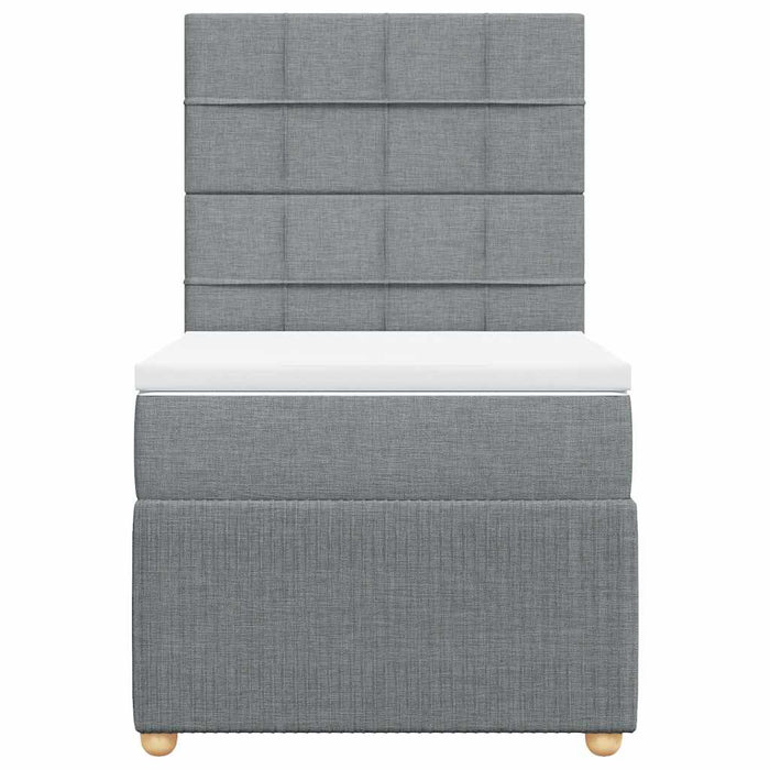 Giroletto a Molle con Materasso Grigio Chiaro 90x190 cm Tessuto 3294211