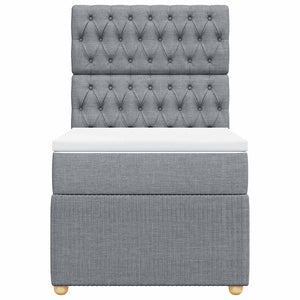 Giroletto a Molle con Materasso Grigio Chiaro 90x190 cm Tessuto 3294218