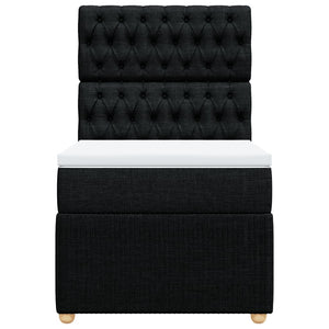 Giroletto a Molle con Materasso Nero 90x190 cm in Tessuto 3294220