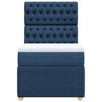 Giroletto a Molle con Materasso Blu 90x190 cm in Tessuto 3294224