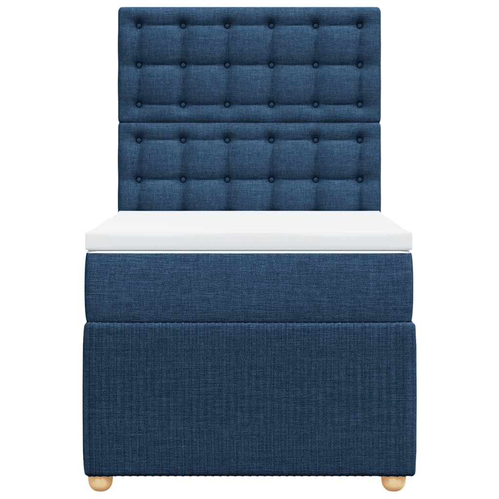 Giroletto a Molle con Materasso Blu 90x190 cm in Tessuto 3294231