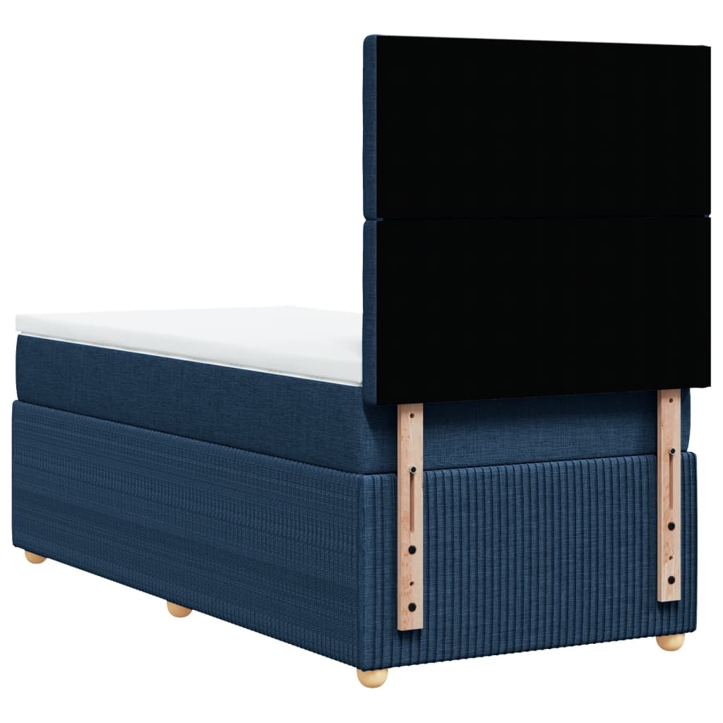 Giroletto a Molle con Materasso Blu 90x190 cm in Tessuto 3294231