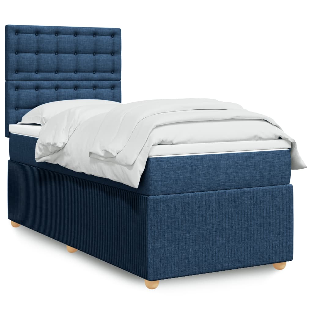 Giroletto a Molle con Materasso Blu 90x190 cm in Tessuto 3294231