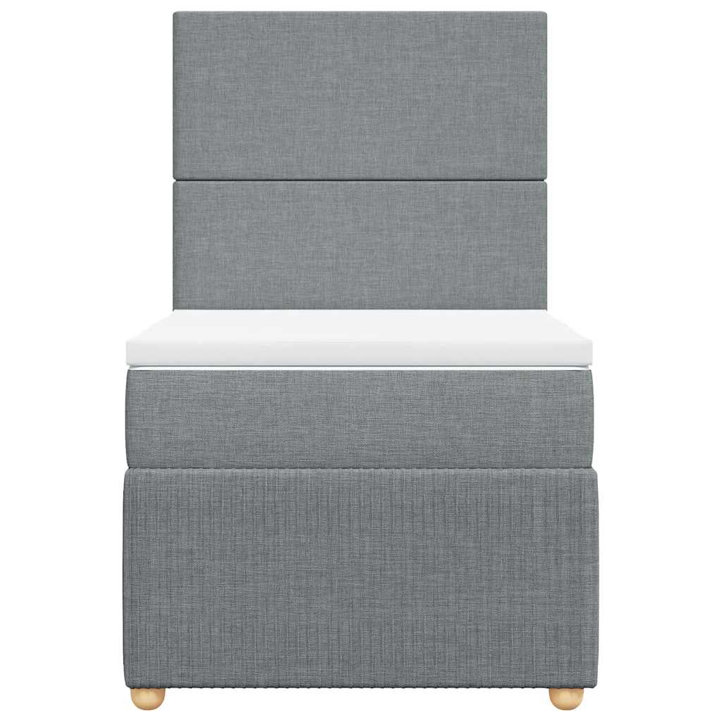 Giroletto a Molle con Materasso Grigio Chiaro 90x200 cm Tessuto 3294232