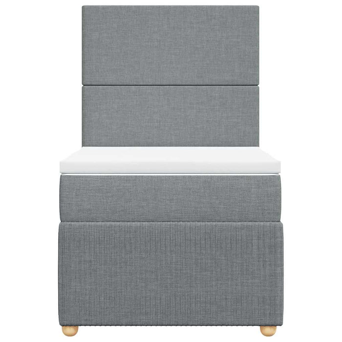 Giroletto a Molle con Materasso Grigio Chiaro 90x200 cm Tessuto 3294232