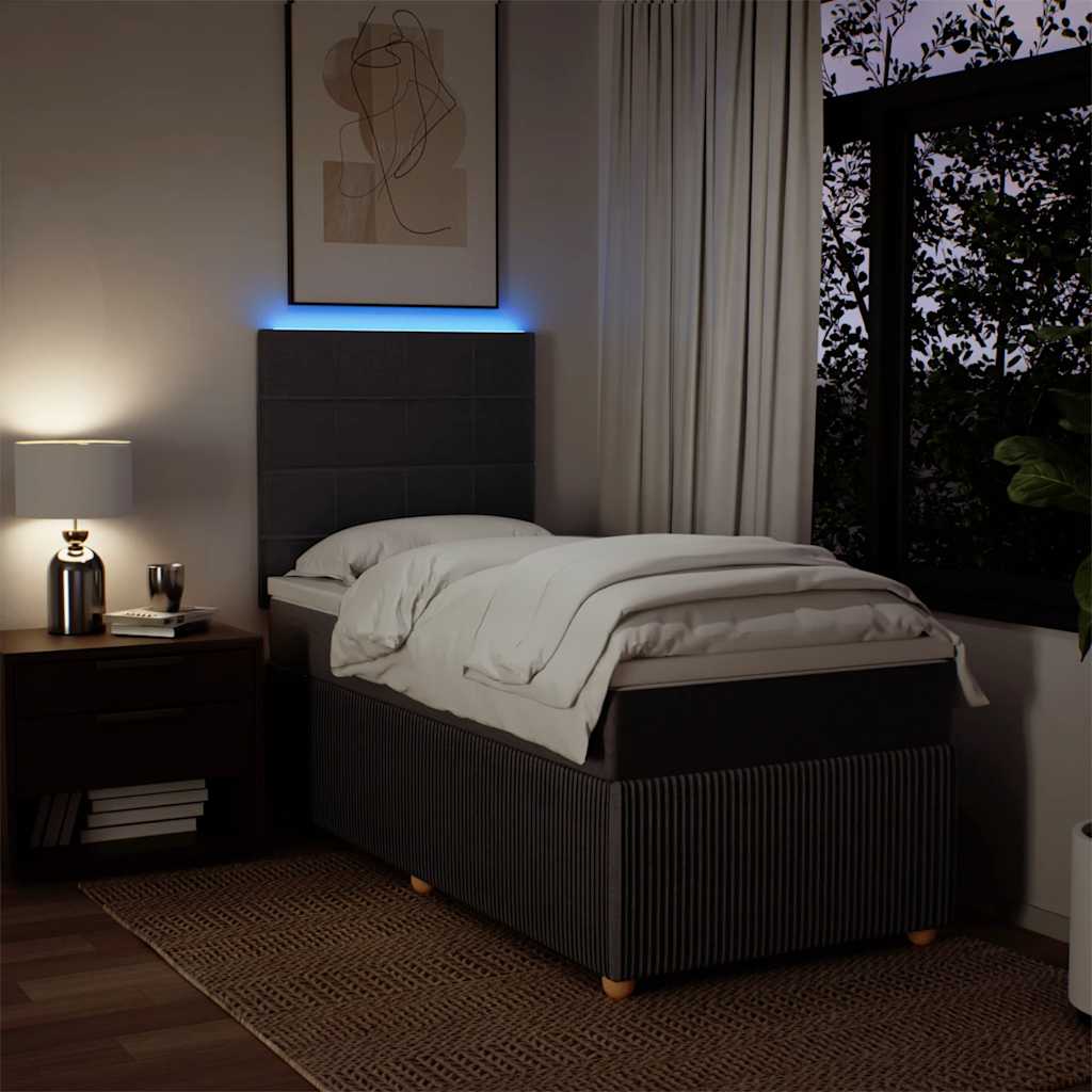 Giroletto a Molle con Materasso Marrone Scuro 90x200 cm Tessuto 3294242