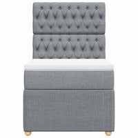 Giroletto a Molle con Materasso Grigio Chiaro 90x200 cm Tessuto 3294246