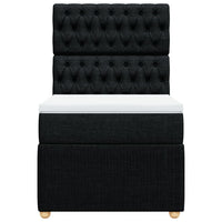 Giroletto a Molle con Materasso Nero 90x200 cm in Tessuto 3294248